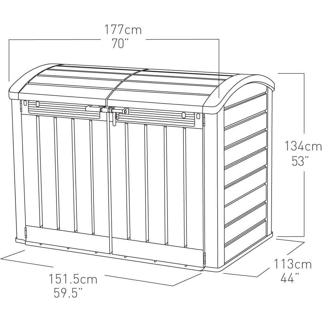 Keter 5.5′ x 3.5′ Store It Out Ultra Plastic Shed - Image 11