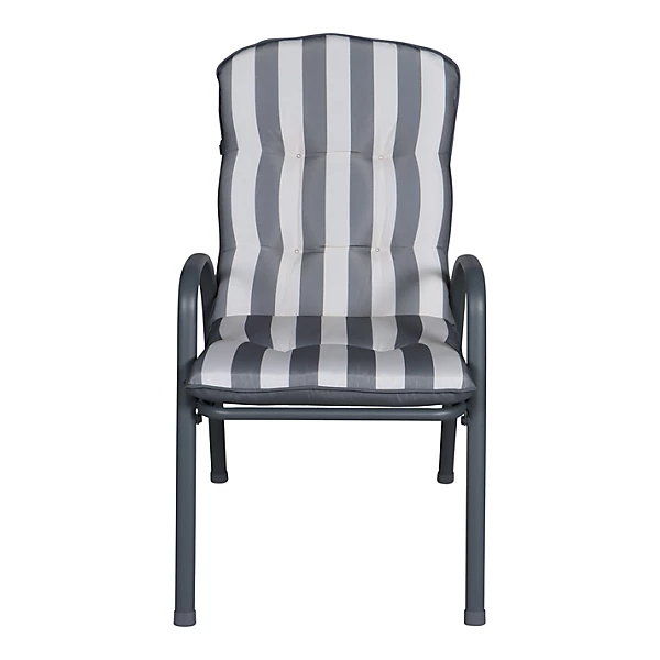 Colorado Grey Metal 4 seater Dining set with Grey Parasol - Image 3