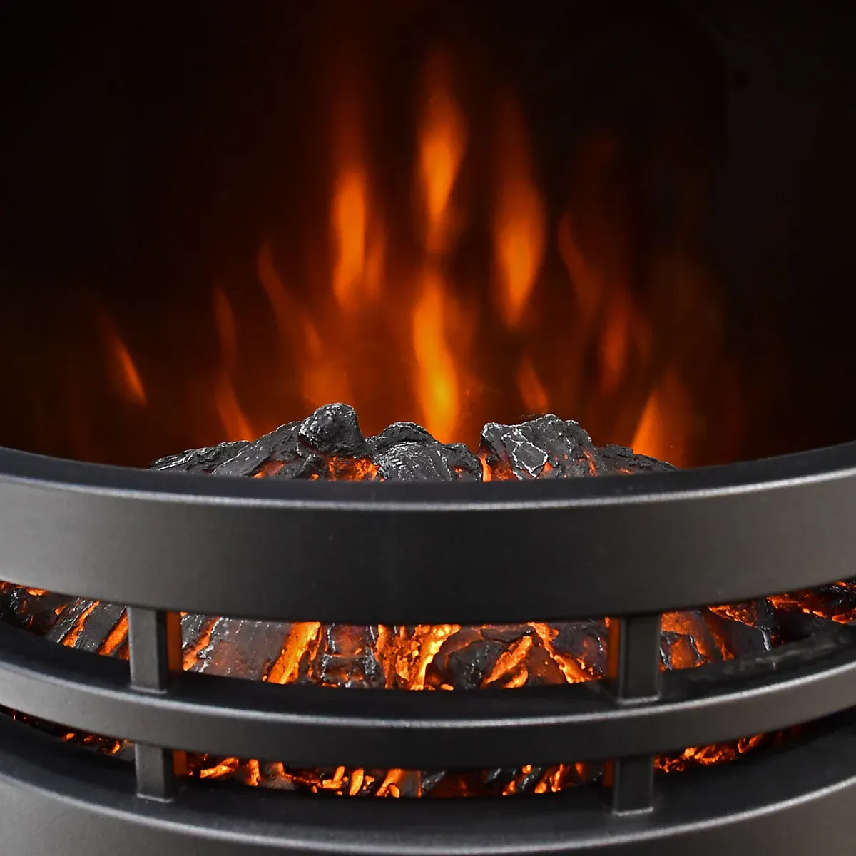 Be Modern Orba 2kW Matt Black Electric Stove (H)850mm (W)410mm - Image 3