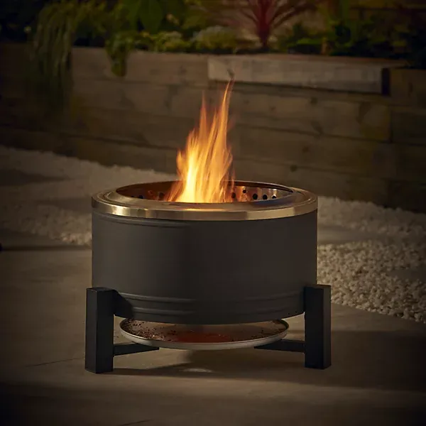 Low smoke Steel Matt Black Firepit