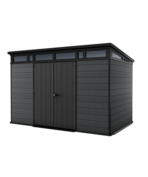 Keter 11x 7 Cortina Heavy Duty Plastic Pent Shed – Dark Grey